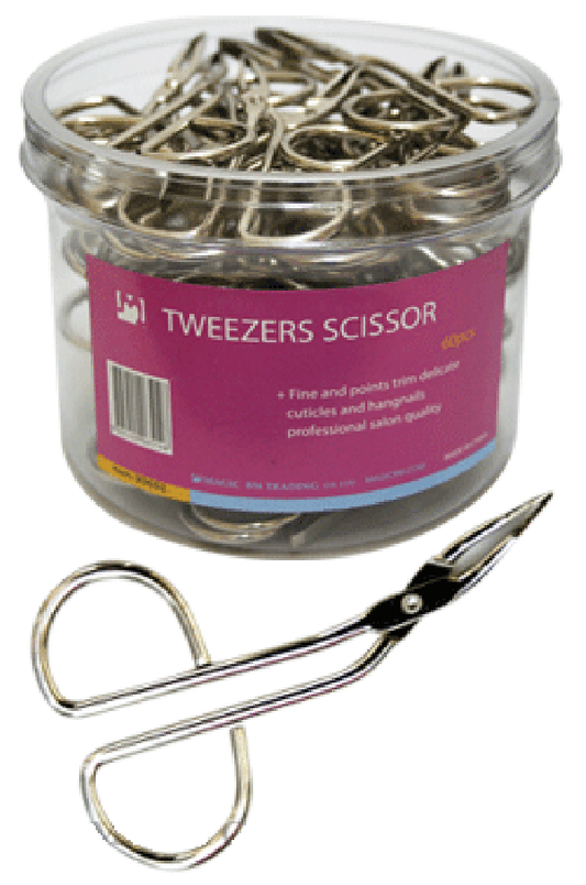 Magic Gold Tweezer Scissors 90651 (60pc/jar)