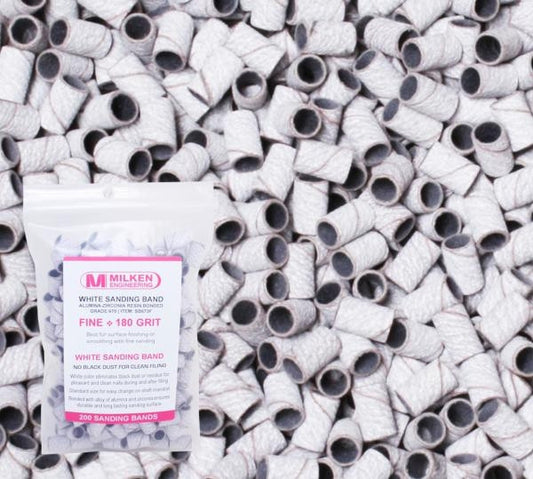 Milken 200 White Sanding Band Fine 180 Grit SB677F