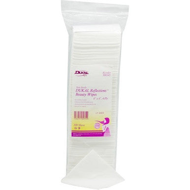 Dukal Reflections Beauty Wipes 4"x4" 4-Fly 200ct.