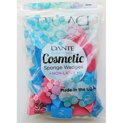 Dante Cosmetic Sponge Wedges Non-Latex 32 Count