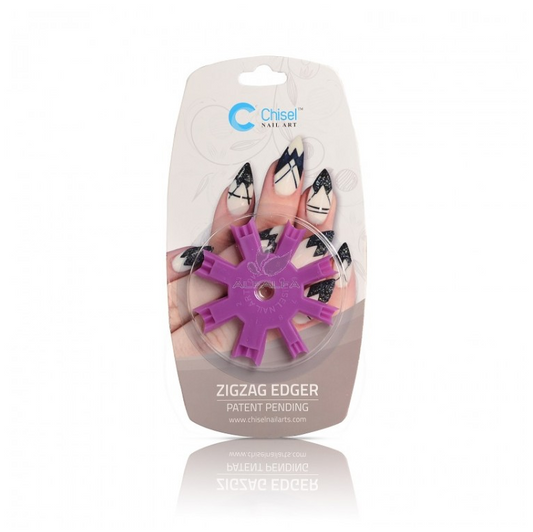 Chisel Nail Art Patent Pending - Zigzag Edger Purple