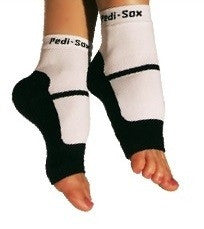 Mary Jane's Pedi-Sox Mid-Weight White/Black Sole 901-MJ