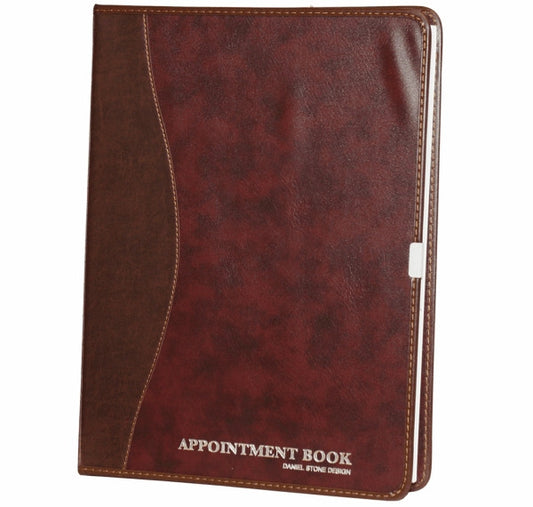 Daniel Stone Burgundy-Brown Leather Appointment Book AB204