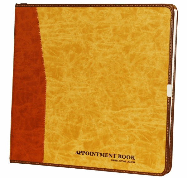 Daniel Stone Beige-Tan Leather Appointment Book 200pgs AB216