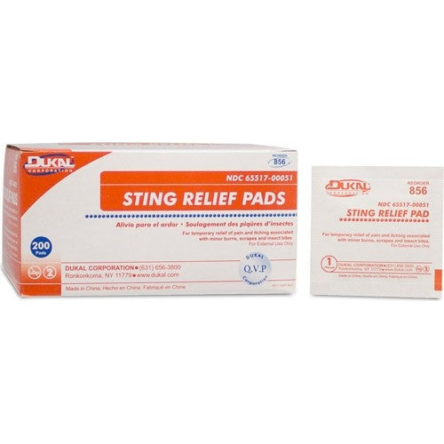 Dukal Sting Relief Pads 200 Pads