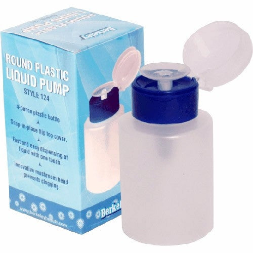 Berkeley Round Plastic Liquid Pump - 4oz - Clear LP124-CL