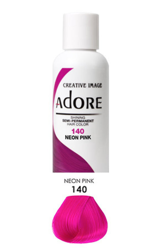 Adore-1 Semi Permanent Hair Color (4 oz)- 140 Neon Pink