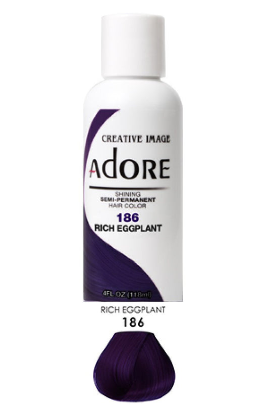 Adore-1 Semi Permanent Hair Color (4 oz)- 186 Rich Eggplant