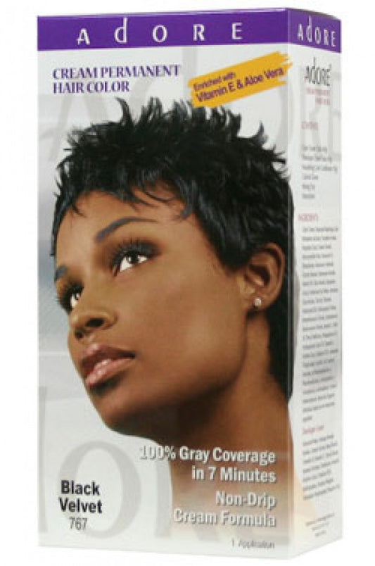 Adore-7 Cream Permanent Hair Color-767 Black Velvet