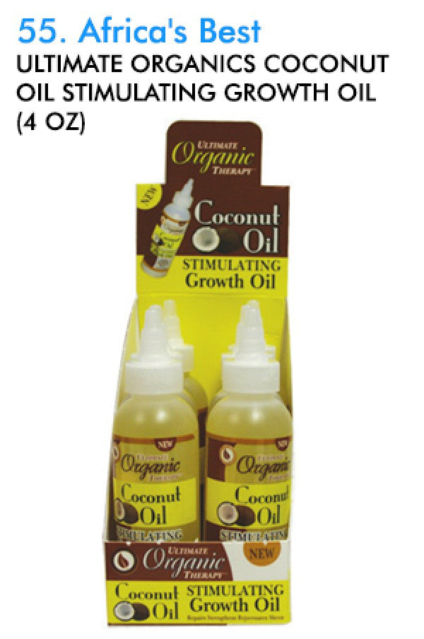 Africa's Best-55 Ultimate Organics Coconut Oil Stimulating Growth Oil (4 oz)