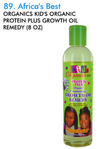 Africa's Best-89 Organics Kid's Organic Protein Plus Remède à l'huile de croissance (8 oz)