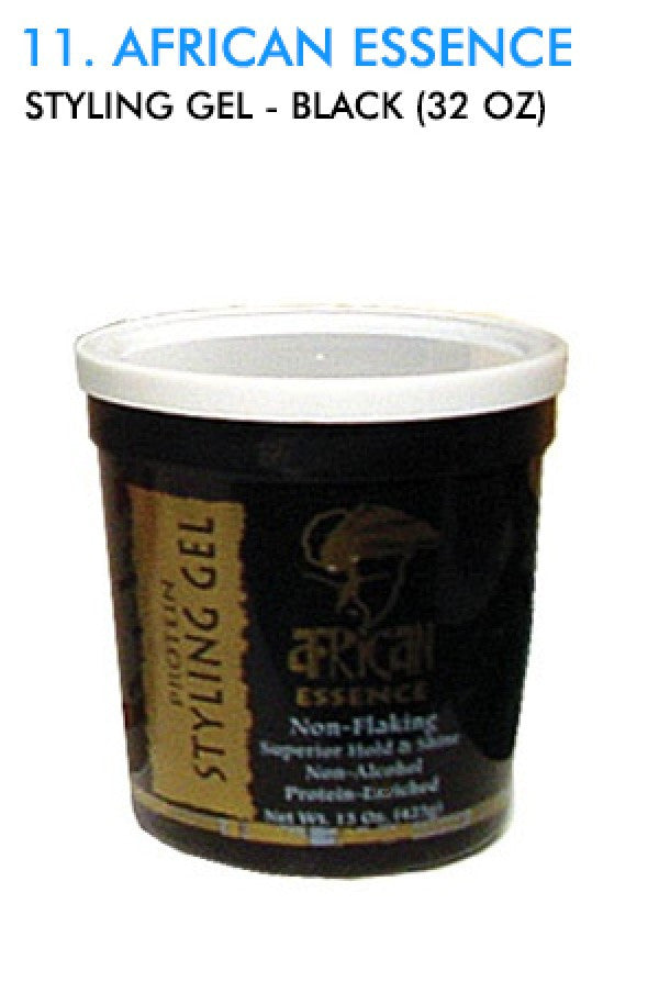 African Essence-11 Styling Gel - Black (32 oz)