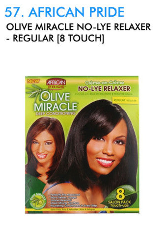 African Pride-57 Olive Miracle No-Lye Relaxer-Regular 8 Touch