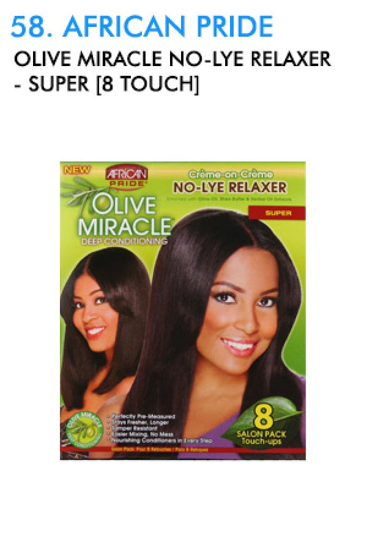 African Pride-58 Olive Miracle No-Lye Relaxer-Super 8 Touch