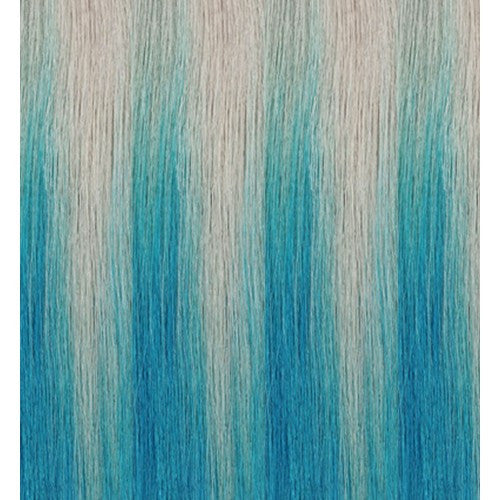 Aqua Tape-In Hair Extensions Silver/Teal Balayage 18"