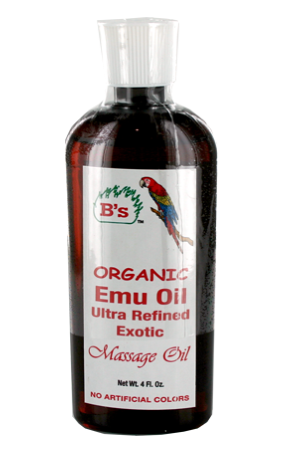 B's Organic-2 Emu Oil Massage Oil (4oz)