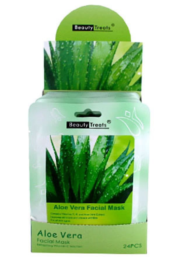 BTS203A-60 Beauty Treats Facial Mask (Aloe Vera) -pc