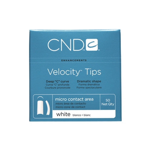 CND - Velocity Tips - White #8 - 50/pack