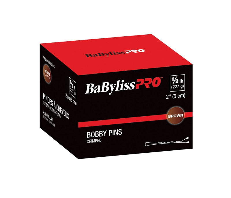 BaBylissPRO - (34933) 2 Crimped Bobby Pin - Brown - 1/2lb