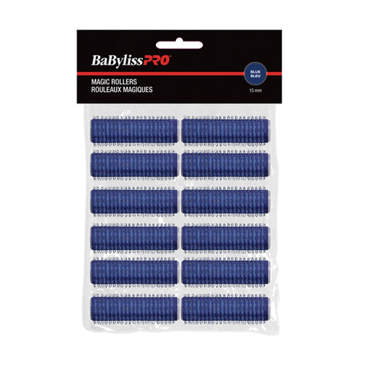 BaBylissPRO - Velcro Rollers - Blue - 15mm - 12/bag