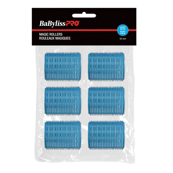 BaBylissPRO - Velcro Rollers - Light Blue - 45mm - 6/bag