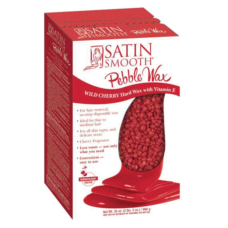 Satin Smooth - Pebble Hard Wax Wild Cherry - 35oz