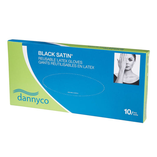 Dannyco Black Satin Reusable Gloves 5pk
