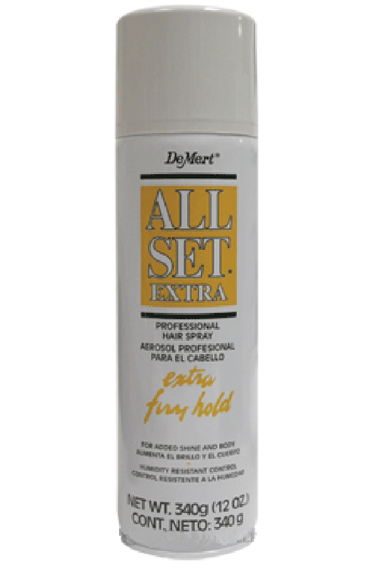 De Mert-2 All Set Extra Hair Spray(Gold)-12oz