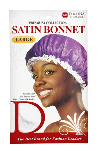 Donna-11007 Large Satin Bonnet (Assrt) -dz