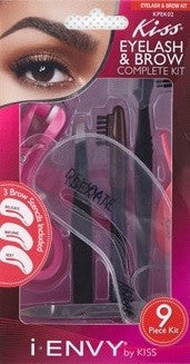 I.Envy By Kiss Eyelash & Brow Complete Kit 9pcs - KPEK02