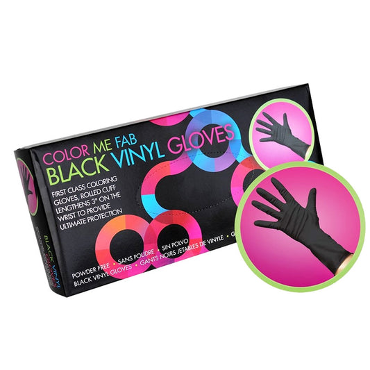 Framar - (90015) Large Black Vinyl Gloves - 100/box