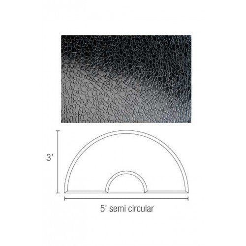 Dannyco Semi-circular Solid Black Salon Floor Mat