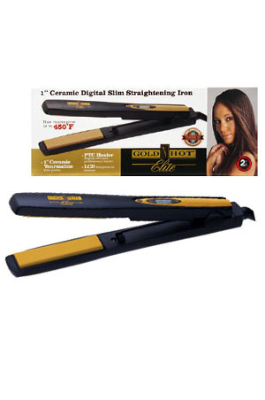 Gold'N Hot GH2066 Elite Ceramic Digital Slim Flat Iron 1"