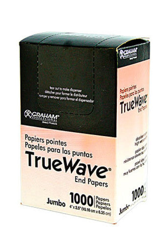 Graham-26067 True Wave End Papers -Jumbo (1000 papers/4"x2.25") -pc