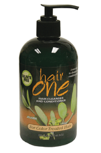 Hair One-4 Nettoyant et revitalisant capillaire au jojoba pour cheveux colorés (12 oz)
