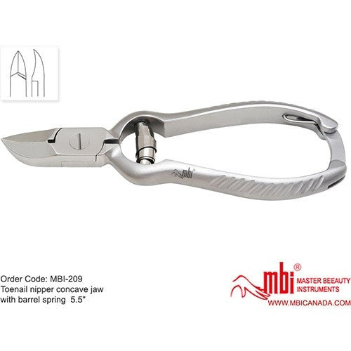 MBI-209 Toenail Nipper Concave Jaw With Barrel 5.5"