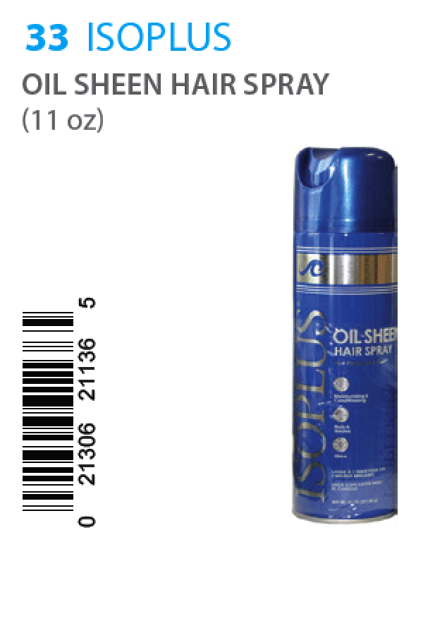 Isoplus-33 Oil Sheen Hair Spray (11oz)