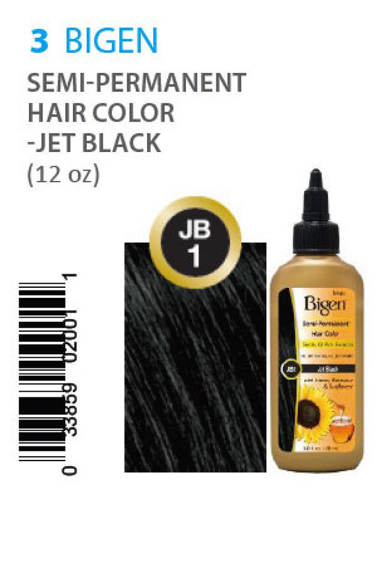 Bigen-3 Semi-Permanent Hair Color JB1 Jet Black