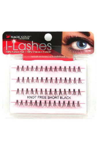 Magic Gold Eyelashes Knot Free Flares (Short Black)