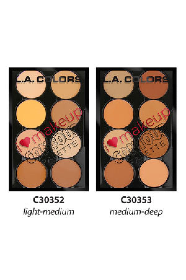 L.A.Colors I ? Makeup Complete Contour Palette 8 Shade Set -pc