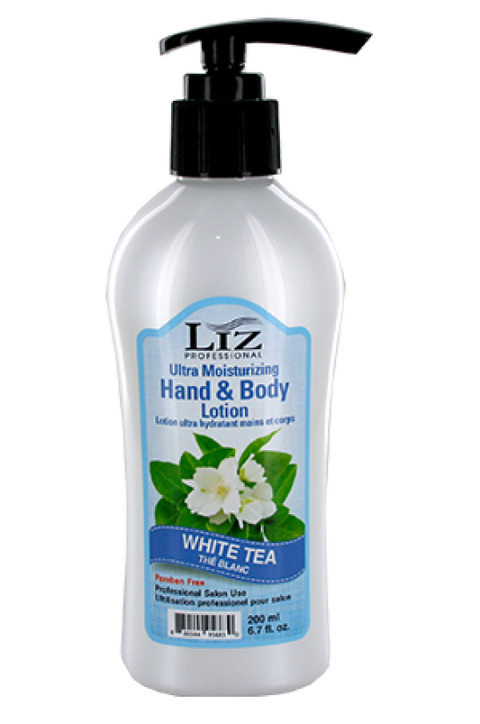 LIZ Professional-4 Hand&Body Lotion-White Tea (6.7oz)