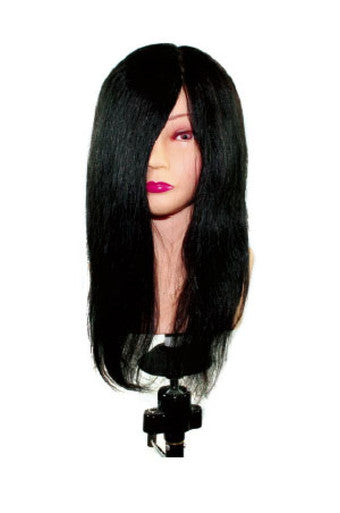 M-990M Practice Mannequin w/Shoulder Human Hair Black (20-22")
