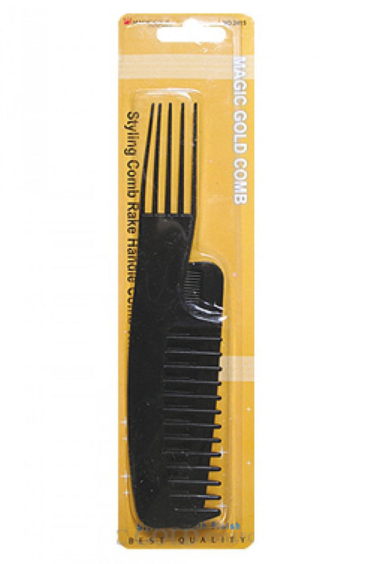 Magic Gold Rake Handle Comb w/ Pik 2415 -dz