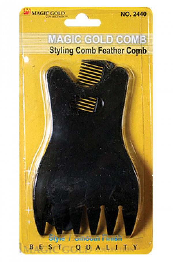 Magic Gold-2440 Feather Comb w/ 5" Pocket Comb -dz