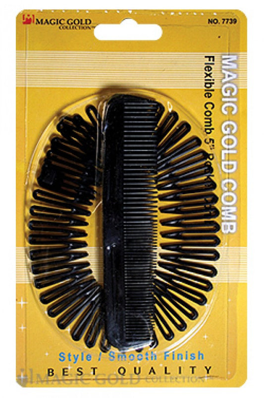 Magic Gold Flexible Comb w/ 5" Pocket Comb Item7739 (dz)