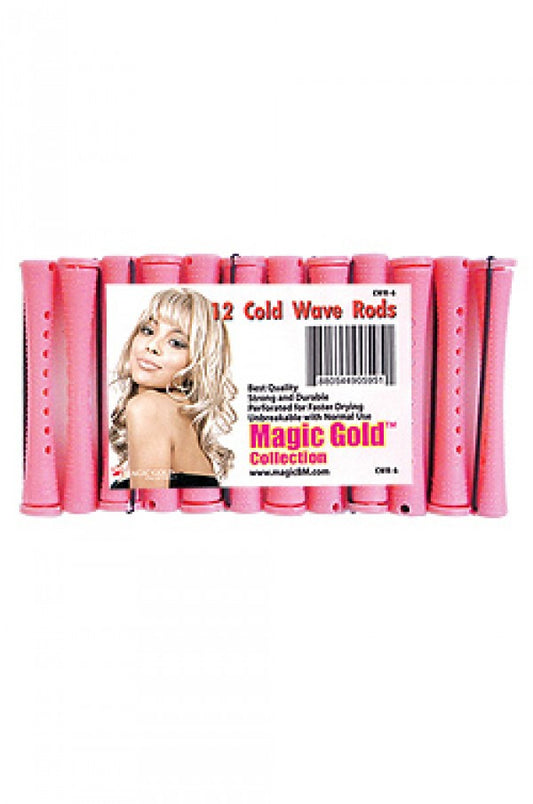 Magic Gold Cold Wave Rods Long 6/16" Pink CWR-6 -dz