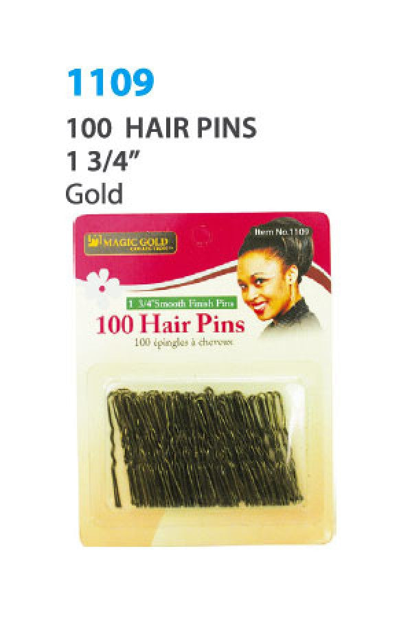 1109 Magic Gold Hair Pins 1 3/4" (Gold) -dz