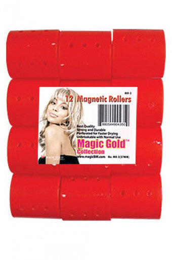 MR-3 Magnetic Rollers 12pc (37mm/ Red) -pk