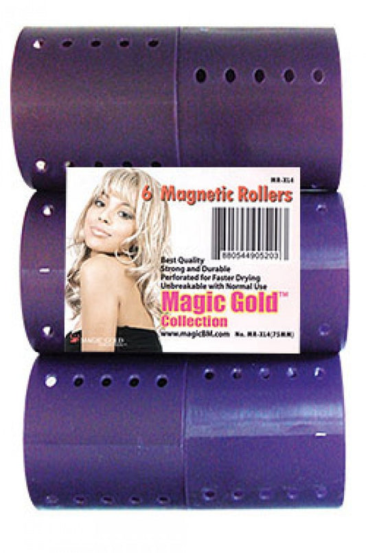 MR-XL4 Magnetic Rollers 6pc (75mm/ D.Purple) -pk