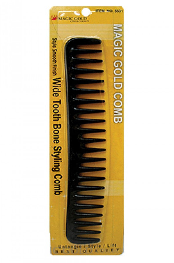 Magic Gold Wide Tooth Bone Styling Comb 5531 -dz